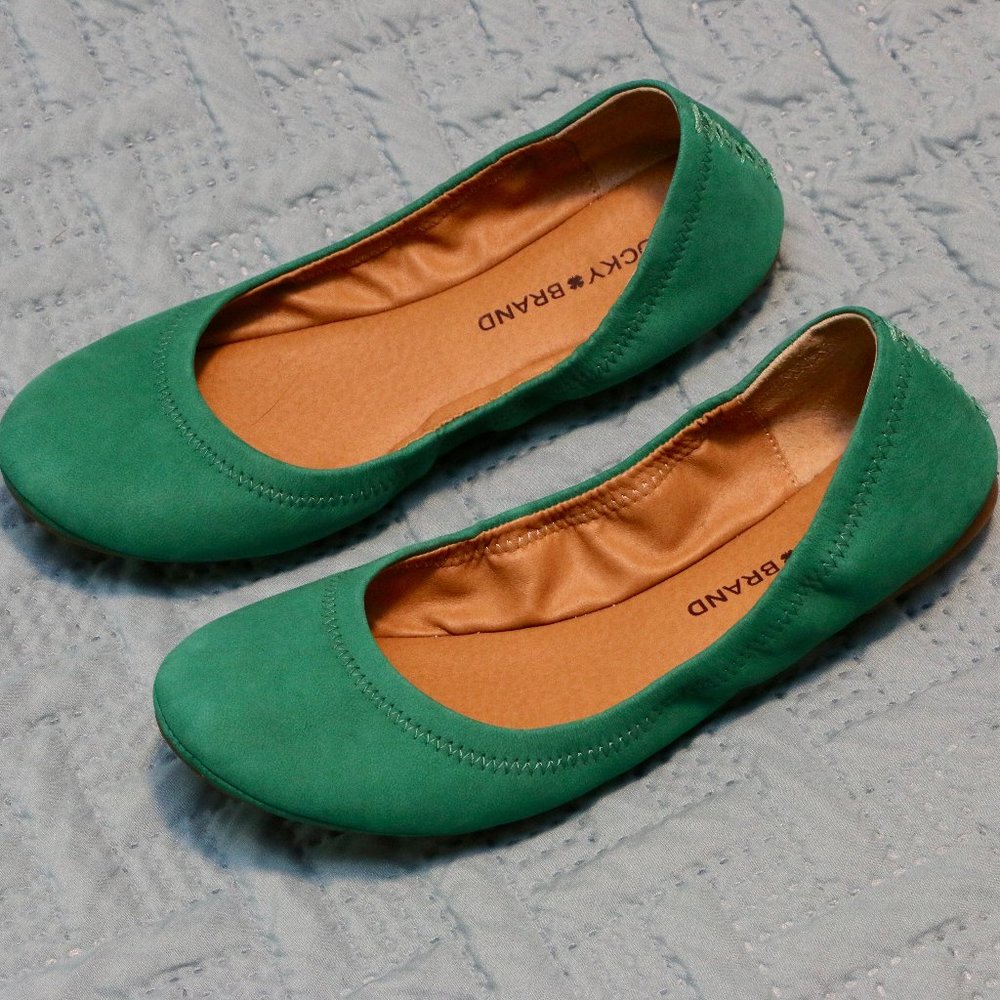 Lucky Brand Emmie Green Ballet Flats